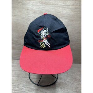 Vintage Betty Boop Hat Cap Snapback Black Red 90s 1930s Cartoon One Size